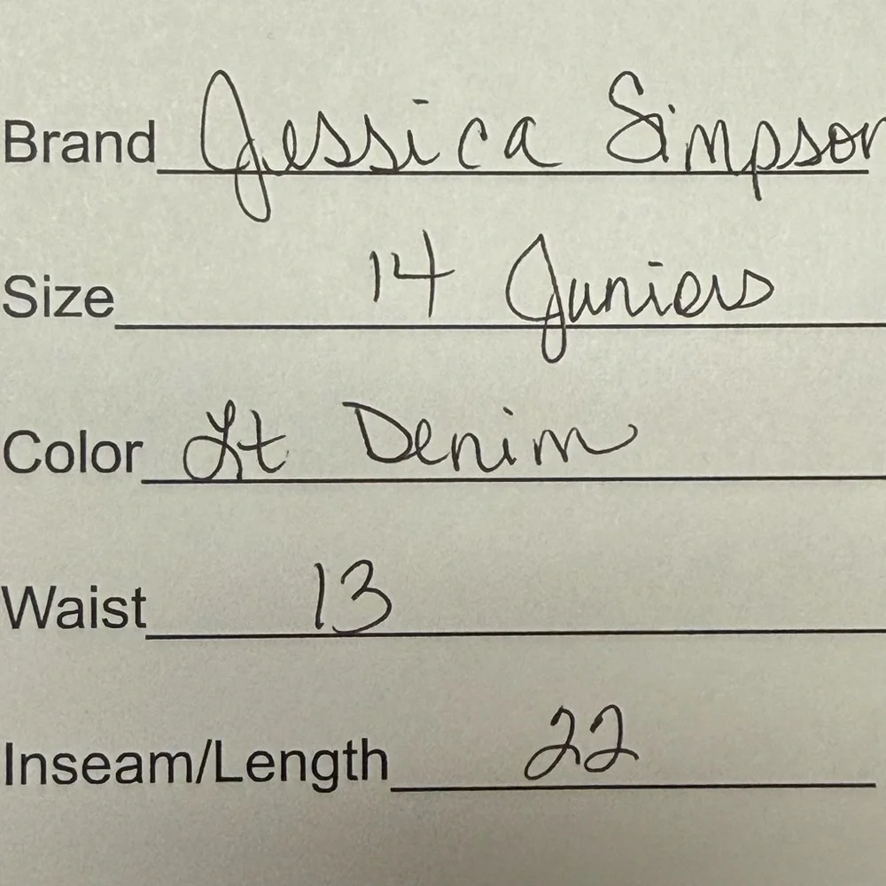 Jessica Simpson High Rise Wide Leg Crop Jeans Light Wash Size 24 - Picture 8 of 8